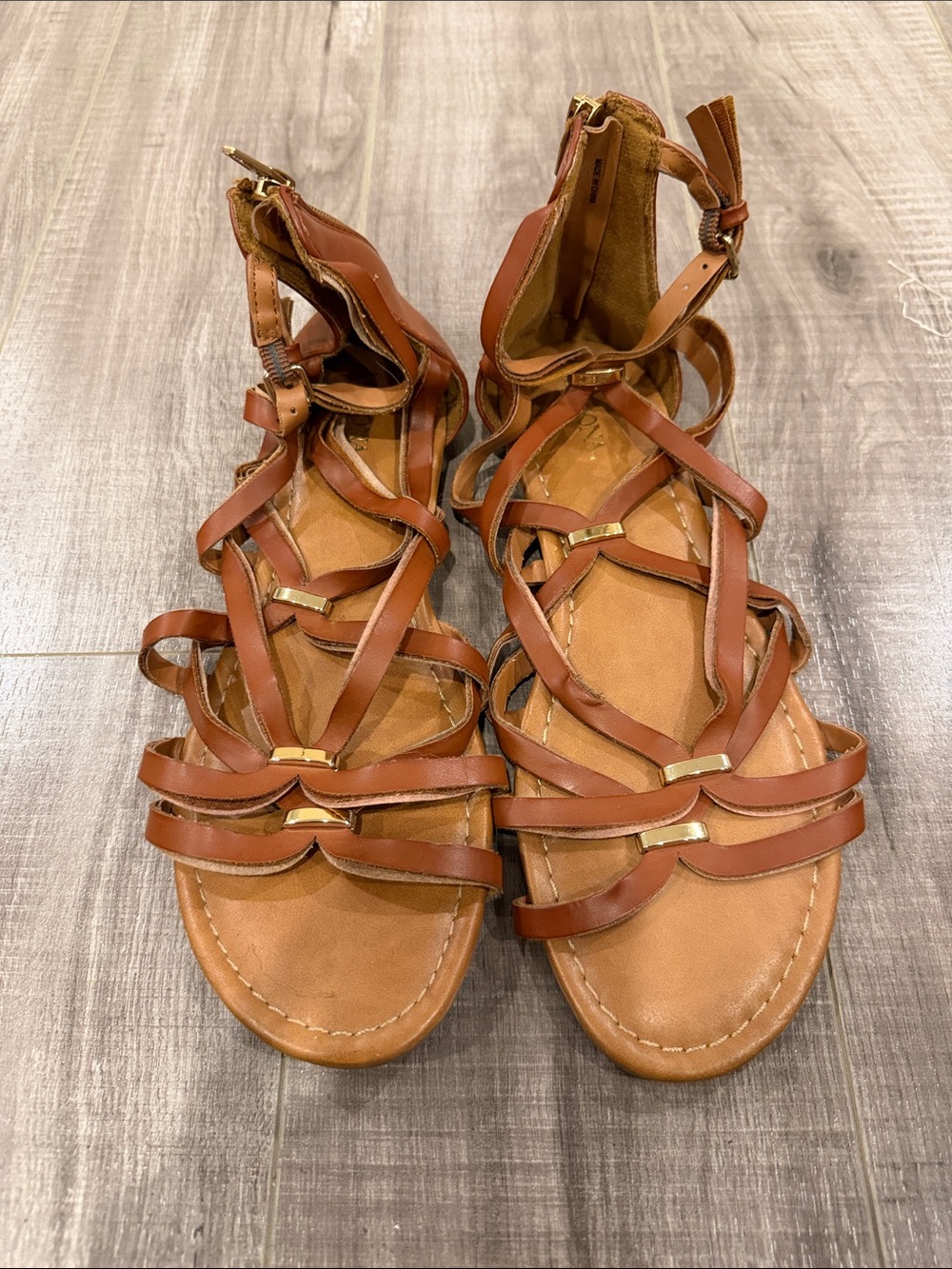 Merona Women's Brown Strappy Gladiator Sandals